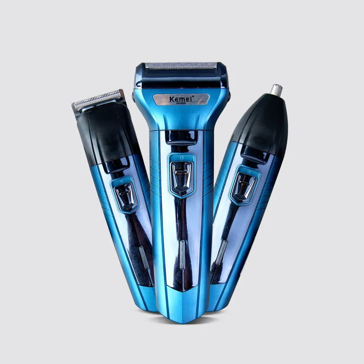 Kemei KM-6330 3-in-1 Grooming Kit – Shaver, Epilator & Nose Trimmer for Men & Women